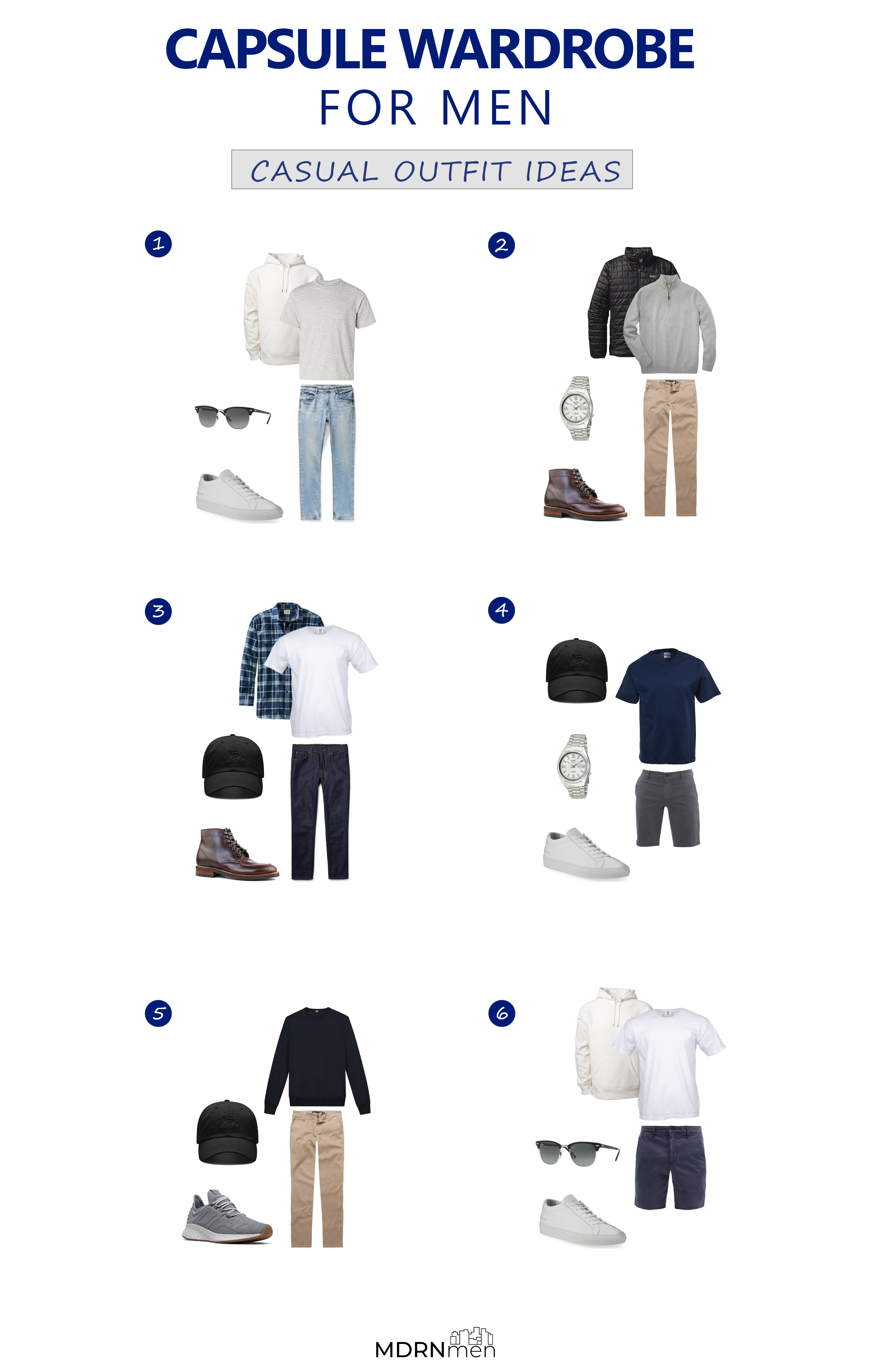 Capsule Wardrobe For Men Casual Outfit Ideas