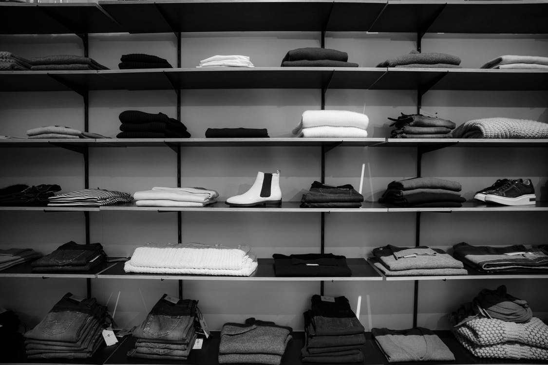 Clothing On Shelf